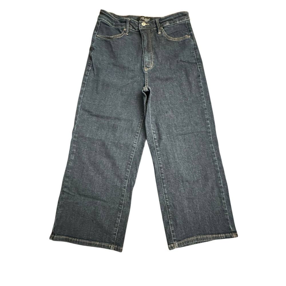 Judy Blue Jeans Womens 11/30 Blue Wide Leg Crop Stretch Denim #IJ4-6